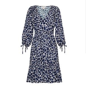 NWT CARA CARA Millbrook Dress in Animal Blue (XL)
